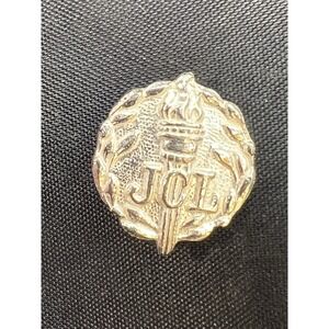 Silver Pin Junior Classical League JCL Torch Lapel  Rare Vintage  1" Sterling